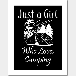 Just a Girl Who Loves Camping Posters and Art